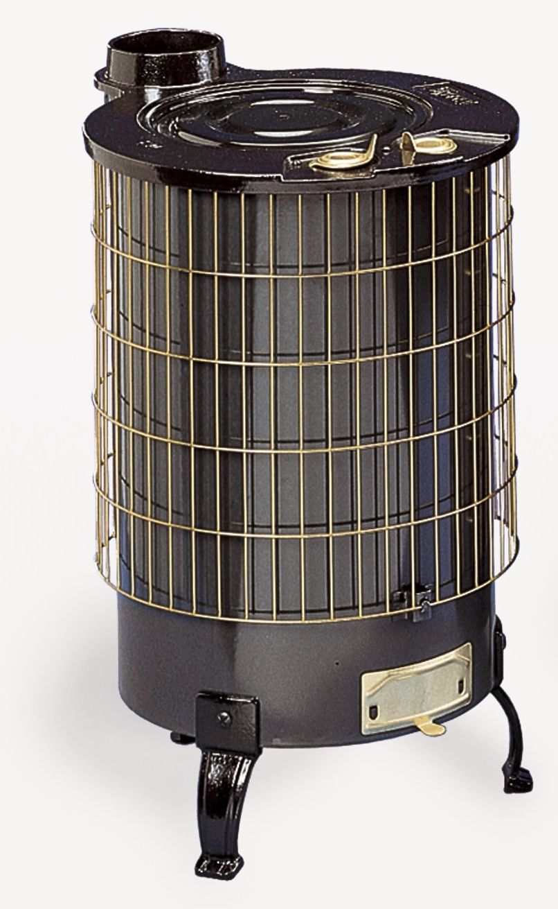 Mixta Nº3 con parrilla y salida vertical esmaltada en color negro